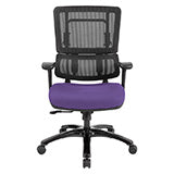 Vertical Black Mesh Back Chair with Shiny Black Base 1